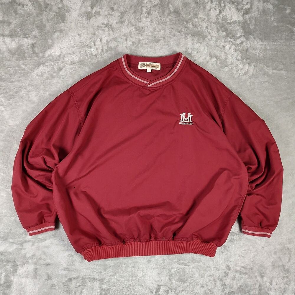 VTG 90s AKWA Montana Grizzlies sportswear retro windbreaker pullover mens L